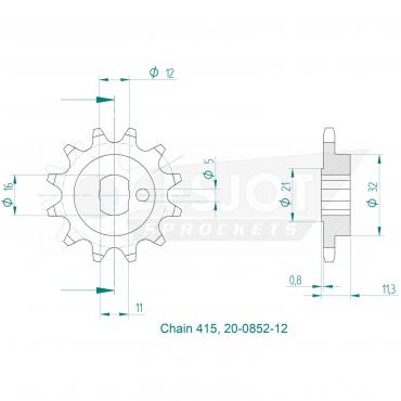 ESJOT Front Sprocket 12 Z