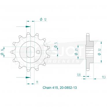 ESJOT Front Sprocket 13 Z