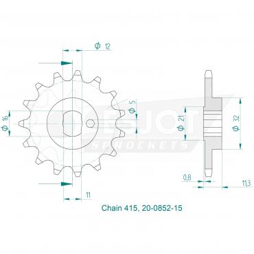 ESJOT Front Sprocket 15 Z