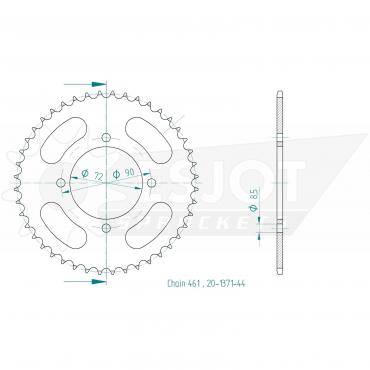 ESJOT  Sprocket 44 Z