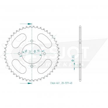 ESJOT  Sprocket 48 Z