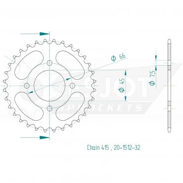 ESJOT  Sprocket 32 Z