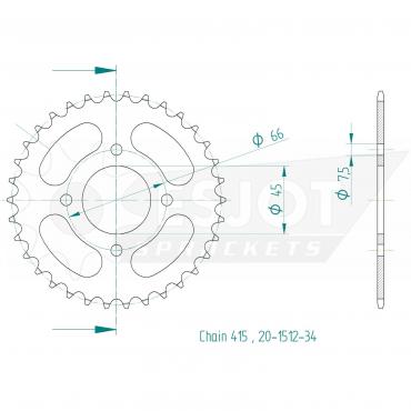 ESJOT  Sprocket 34 Z