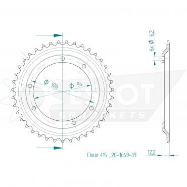 ESJOT  Sprocket 39 Z