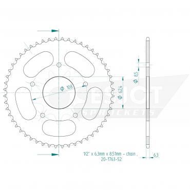 ESJOT  Sprocket 52 Z