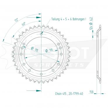 ESJOT  Sprocket 40 Z