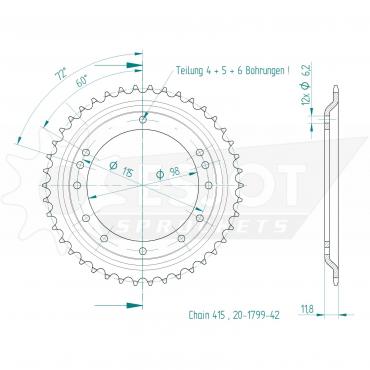 ESJOT  Sprocket 42 Z
