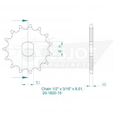 ESJOT Front Sprocket 15 Z