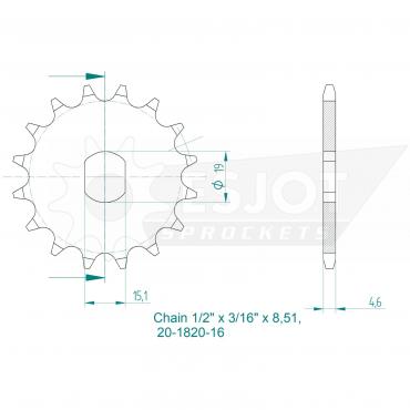 ESJOT Front Sprocket 16 Z