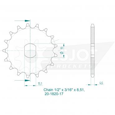ESJOT Front Sprocket 17 Z