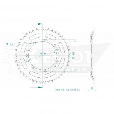 ESJOT  Sprocket 44 Z