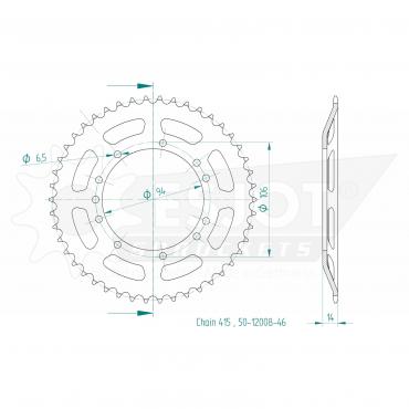 ESJOT  Sprocket 46 Z