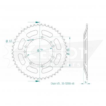 ESJOT  Sprocket 48 Z