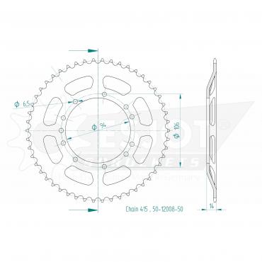 ESJOT  Sprocket 50 Z