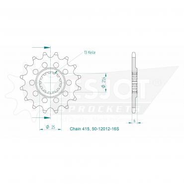 ESJOT Front Sprocket 16S Z