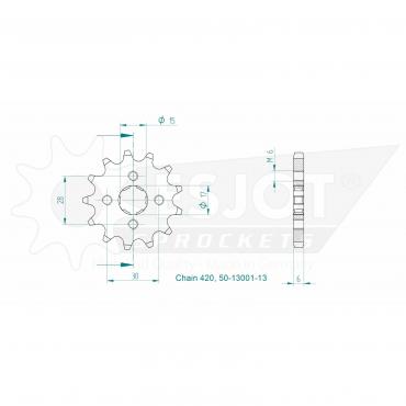 ESJOT Front sprocket 13 Z