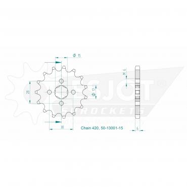 ESJOT Front sprocket 15 Z