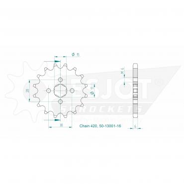 ESJOT Front sprocket 16 Z