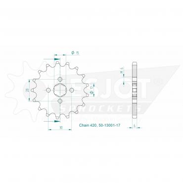ESJOT Front Sprocket 17 Z