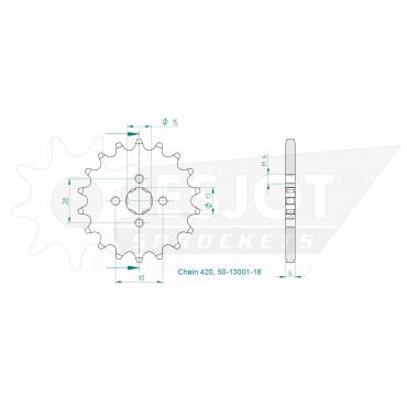 ESJOT Front Sprocket 18 Z