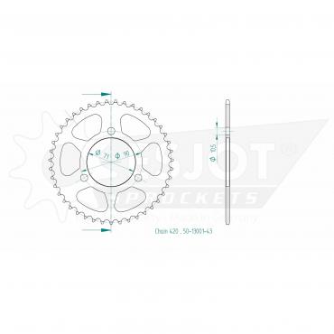 ESJOT  Sprocket 43 Z