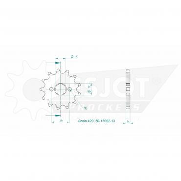 ESJOT Front Sprocket 13 Z