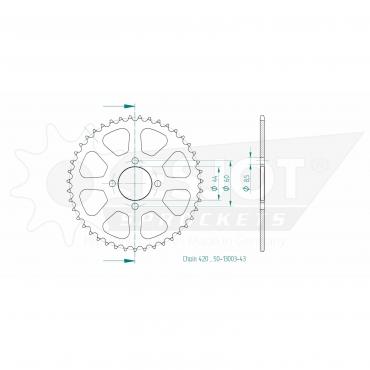 ESJOT  Sprocket 43 Z