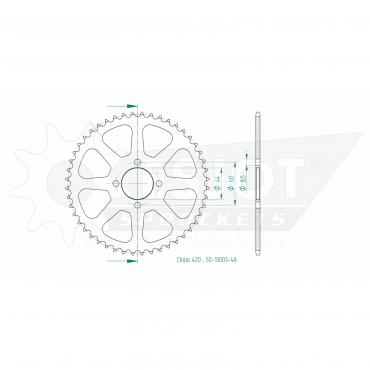 ESJOT Sprocket steel 48 Z