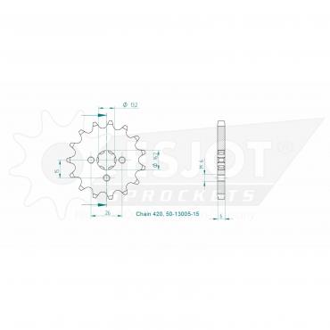 ESJOT Front sprocket 15 Z