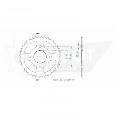 ESJOT Sprocket steel 40 Z