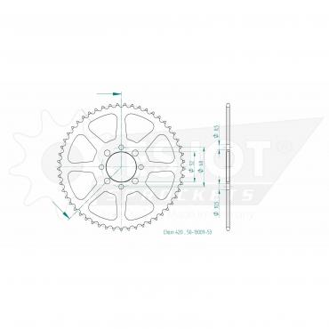 ESJOT  Sprocket 53 Z