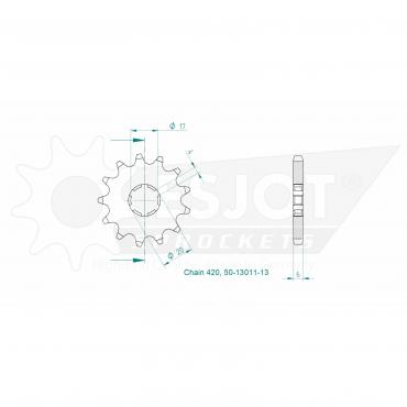 ESJOT Front Sprocket 13 Z