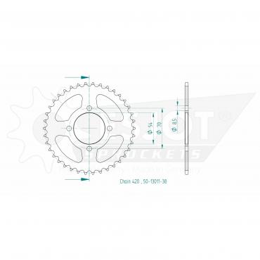 ESJOT  Sprocket 38 Z