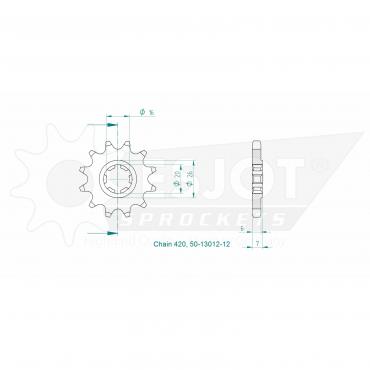 ESJOT Front Sprocket 12 Z