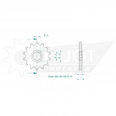 ESJOT Front Sprocket 14 Z