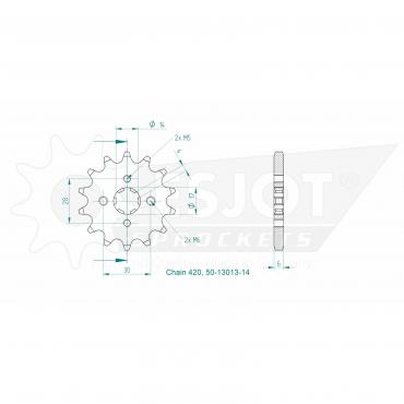 ESJOT Front Sprocket 14 Z