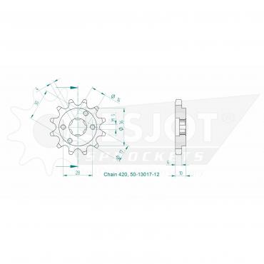 ESJOT Front Sprocket 12 Z
