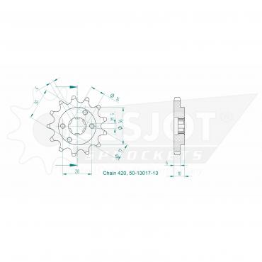 ESJOT Front Sprocket 13 Z