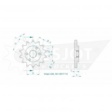 ESJOT Front Sprocket 14 Z