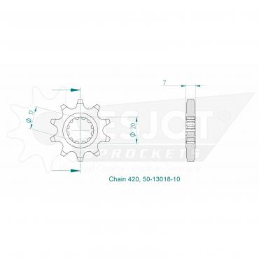 ESJOT Front Sprocket 10 Z