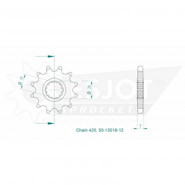 ESJOT Front Sprocket 12 Z