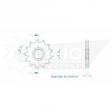 ESJOT Front Sprocket 13 Z