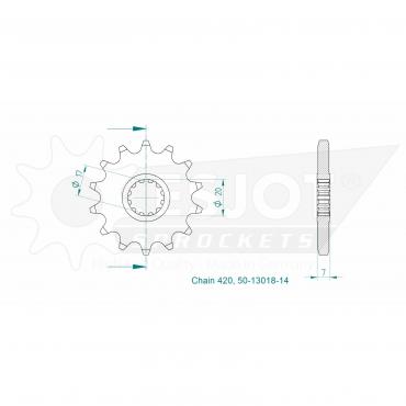ESJOT Front Sprocket 14 Z