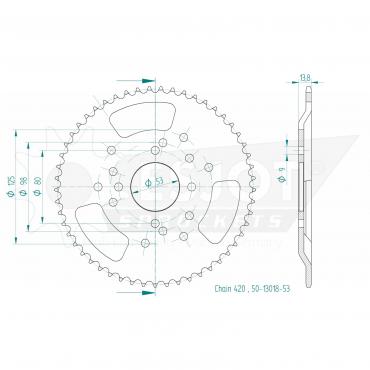 ESJOT  Sprocket 53 Z