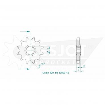 ESJOT Front Sprocket 12 Z