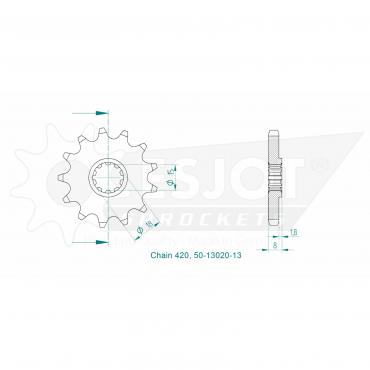 ESJOT Front Sprocket 13 Z