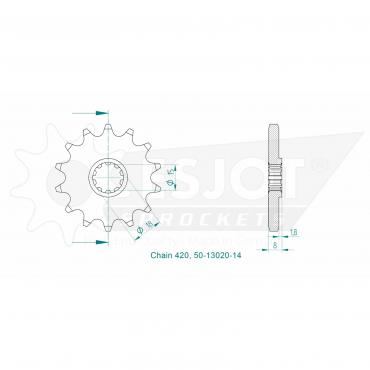 ESJOT Front Sprocket 14 Z