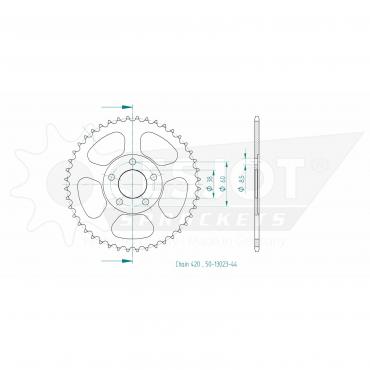ESJOT  Sprocket 44 Z