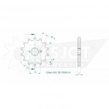 ESJOT Front Sprocket 14 Z