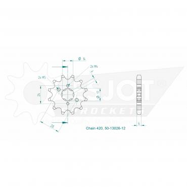 ESJOT Front Sprocket 12 Z